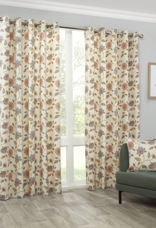 Shelley Eyelet, Multi - Ready Made Curtains